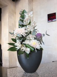 a bouquet as part of a floral subscription for a company in Monaco