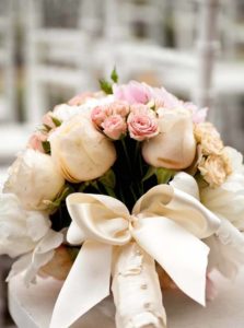 A delicate bridal bouquet