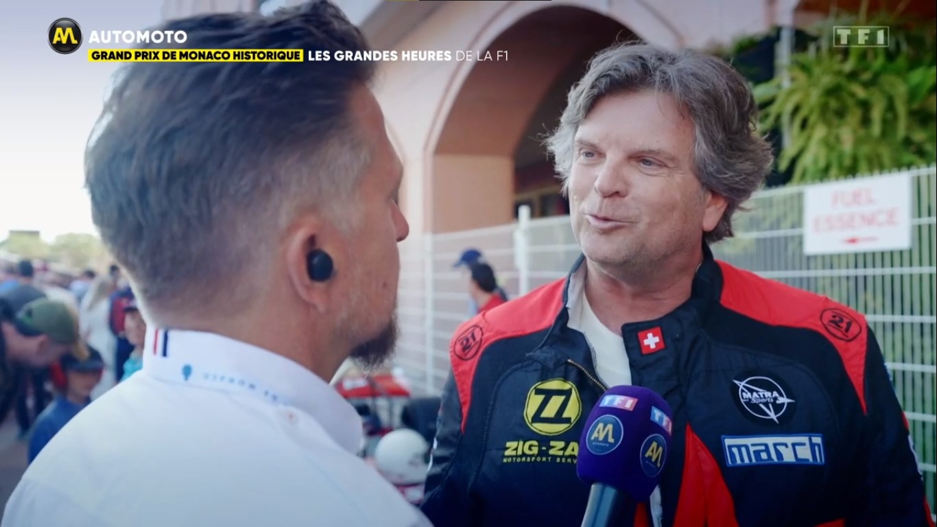 Interview de Nicolas matile-Narmino sur TF1 à l'occasion du Grand Prix Historique de Monaco 2024.
